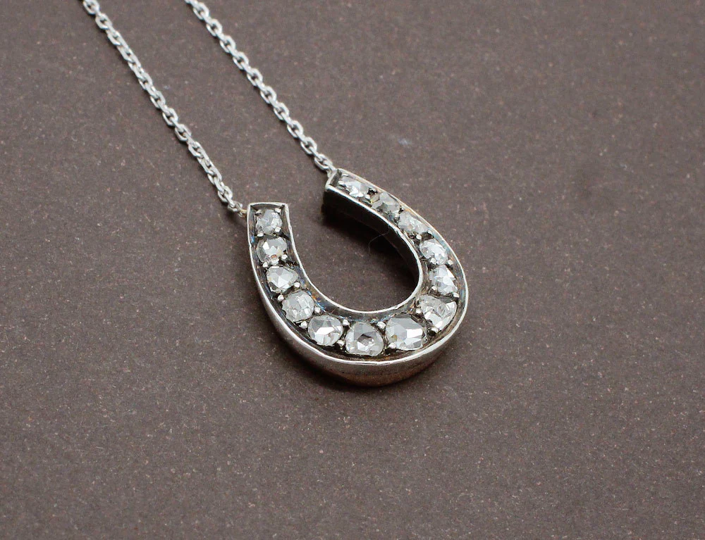 Collier Fer à Cheval Diamants Taille Rose - Image 2