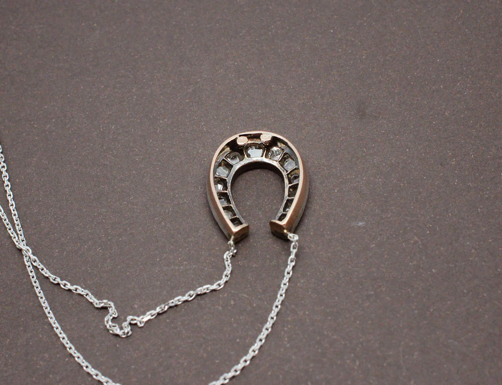 Collier Fer à Cheval Diamants Taille Rose - Image 3