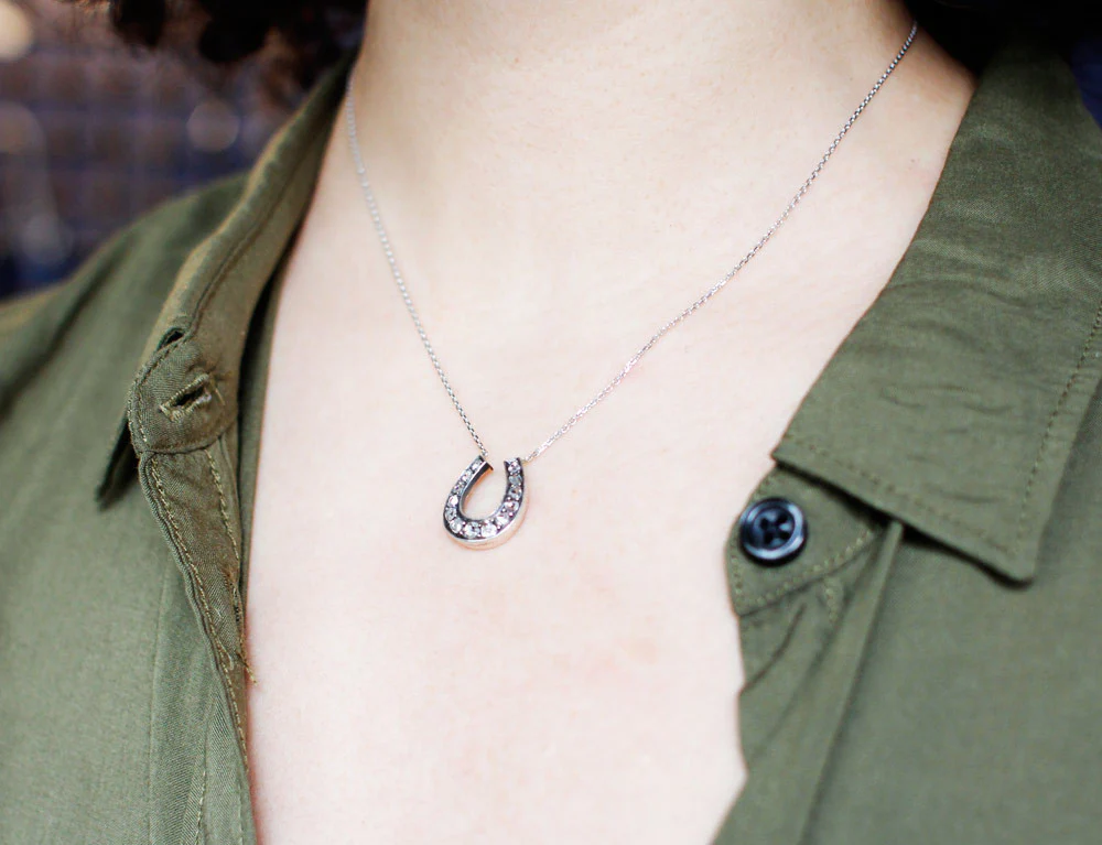 Collier Fer à Cheval Diamants Taille Rose - Image 5