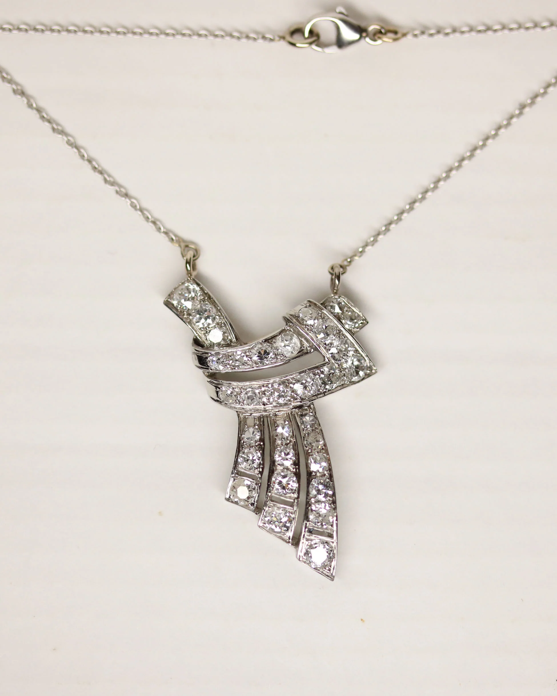 Collier "Les Recyclés" Diamants en Platine et Or Blanc - Image 6