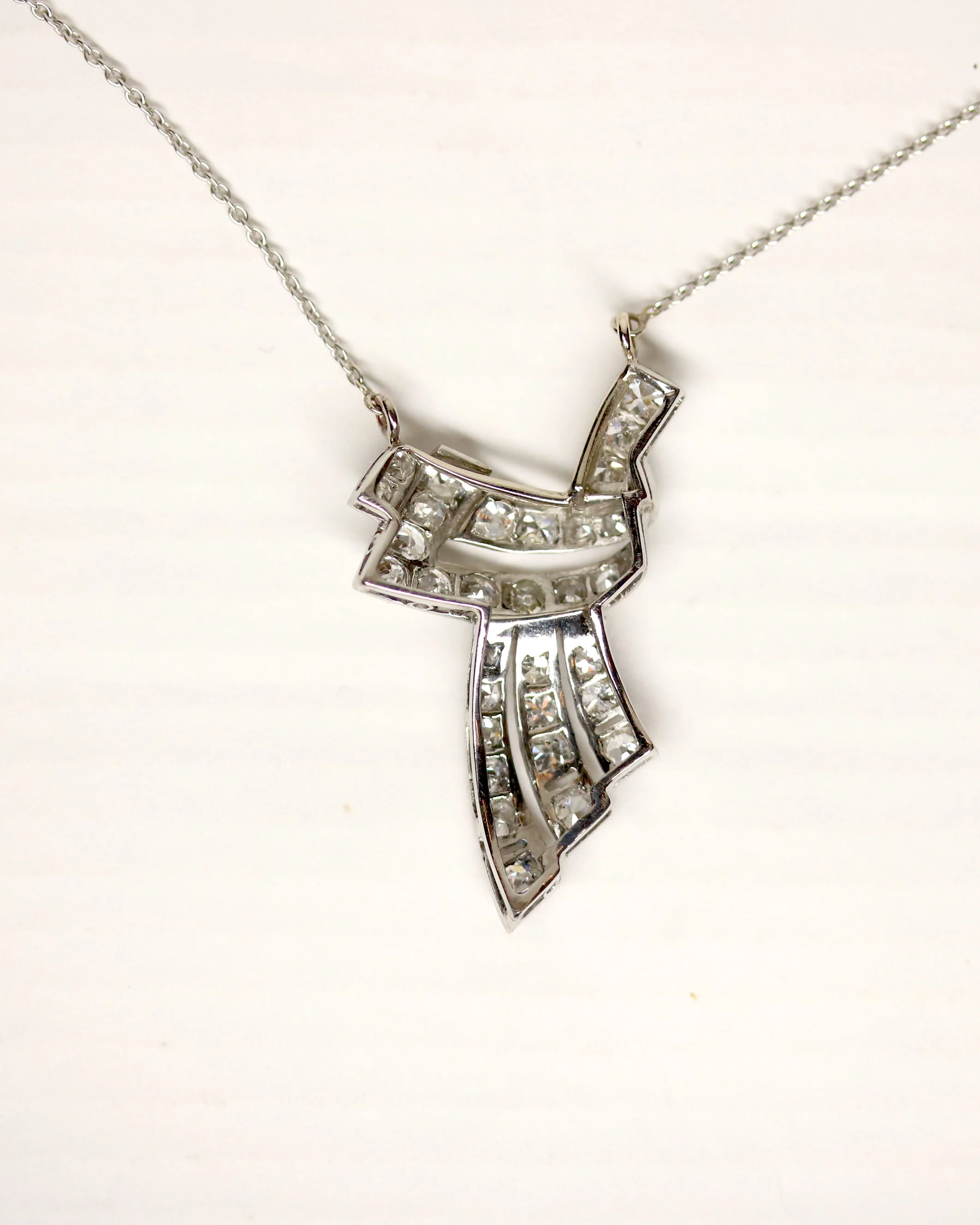Collier "Les Recyclés" Diamants en Platine et Or Blanc - Image 7