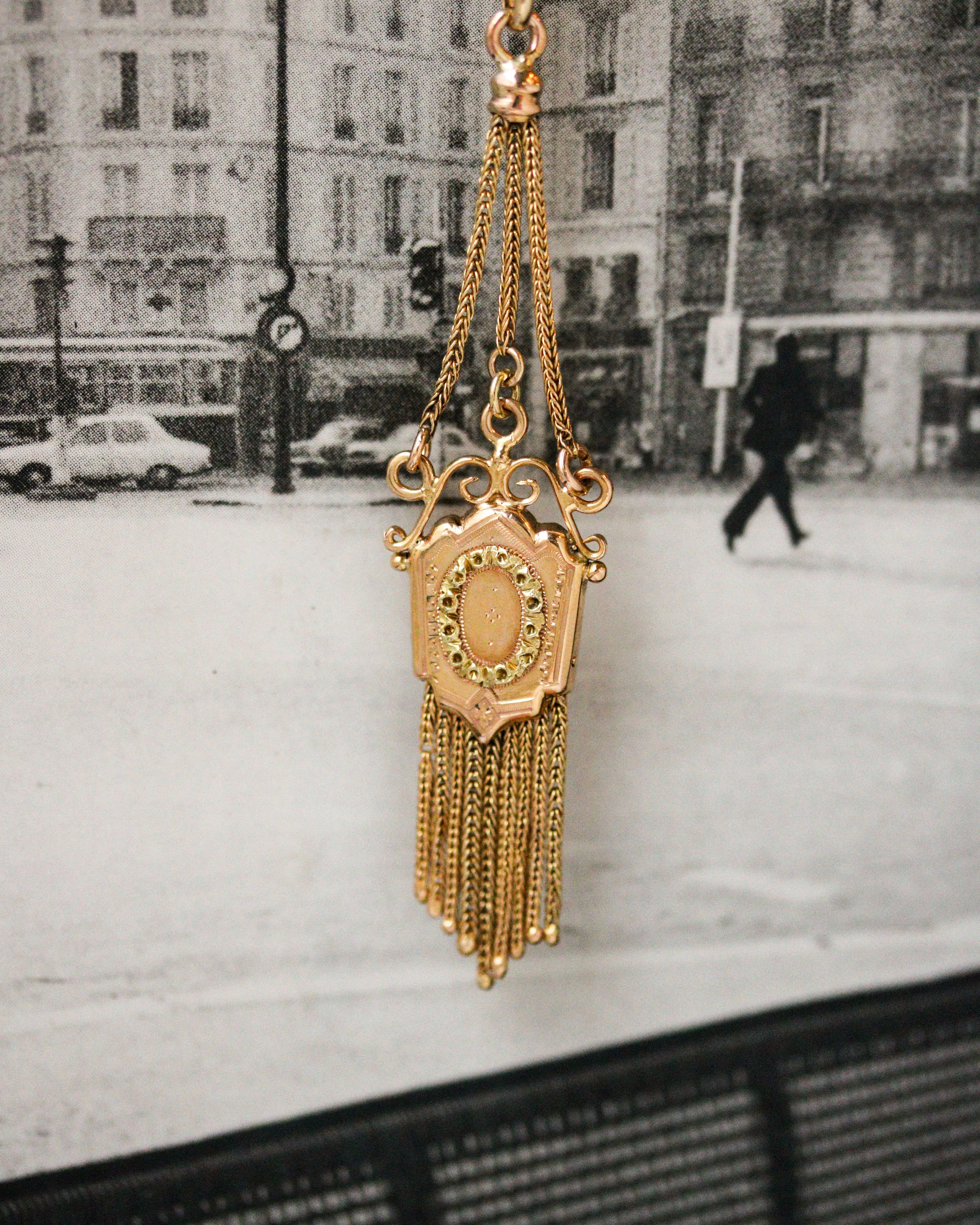 Collier Pendentif Napoléon III Or Rose - Image 5