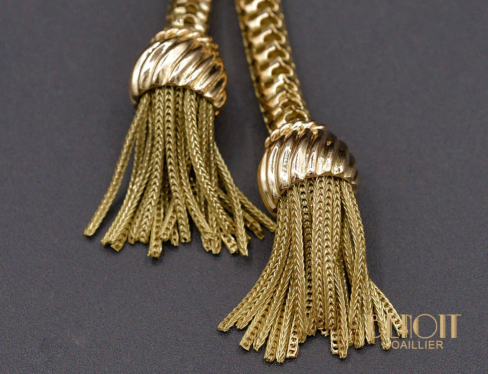 Collier Pompons 1950 en Or Jaune 750/1000e - Image 2