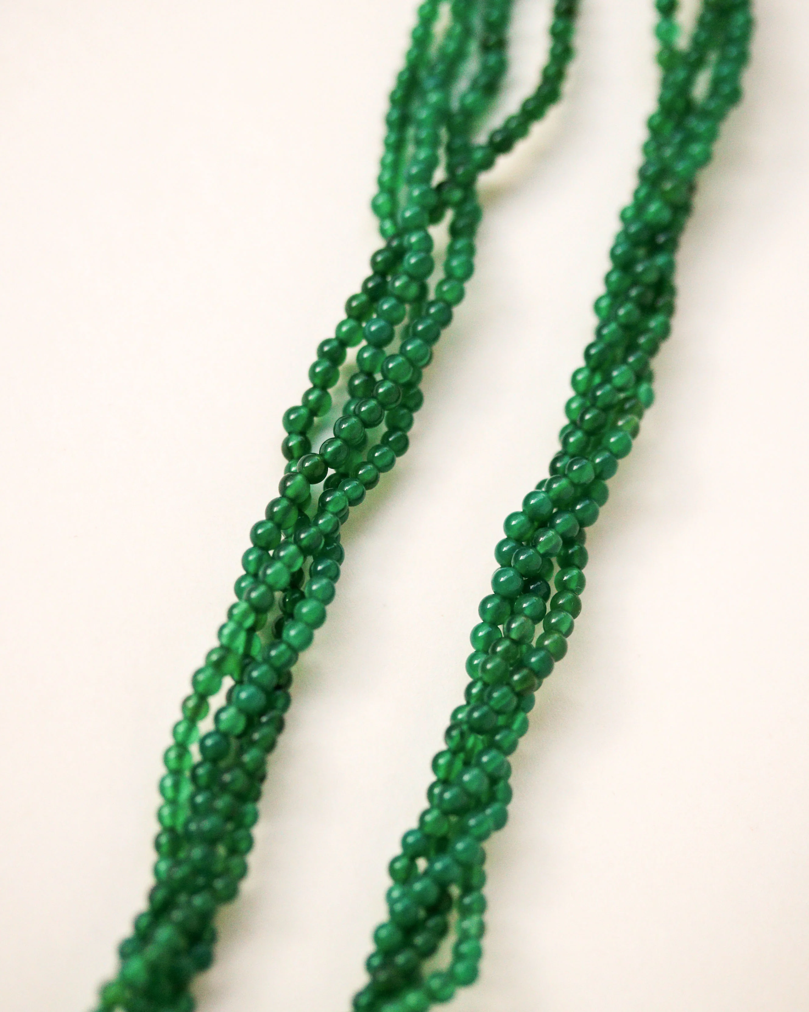 Collier Quatre Rangs Perles d'Emeraude - Image 6