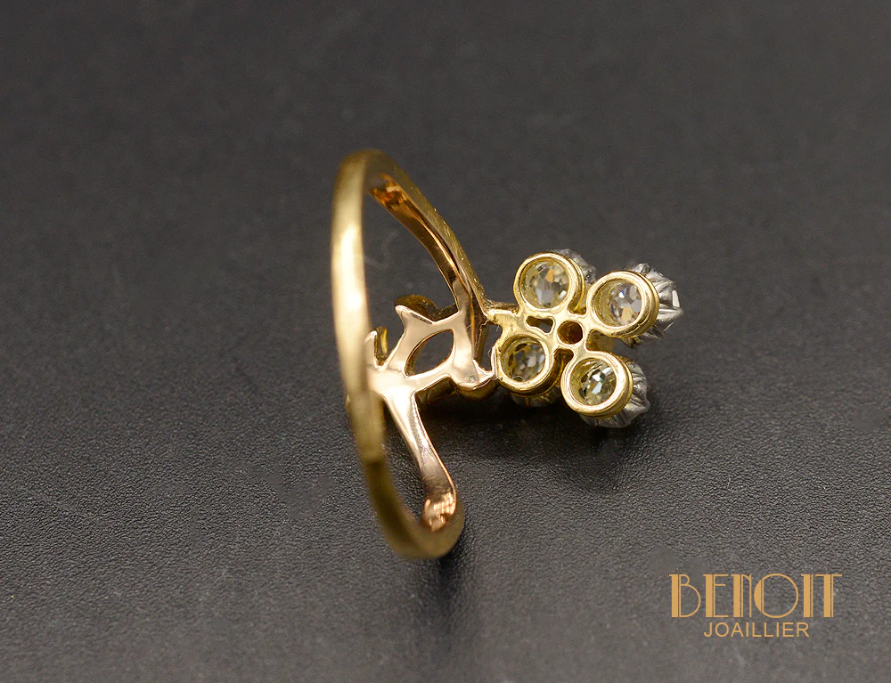 Bague Fleur Style Art Nouveau - Image 4