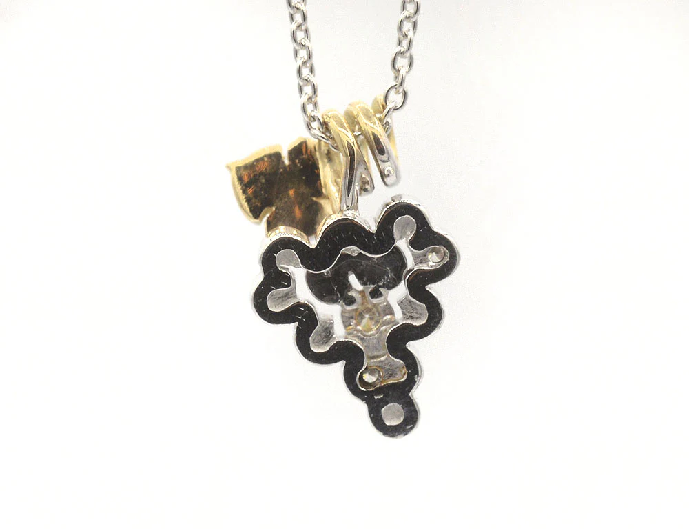 Création Benoit Joaillier Collier "Grappe de Raisins Diamants et Or Blanc" - Image 3
