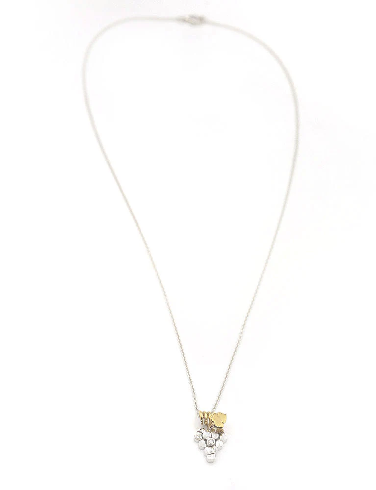 Création Benoit Joaillier Collier "Grappe de Raisins Diamants et Or Blanc" - Image 4