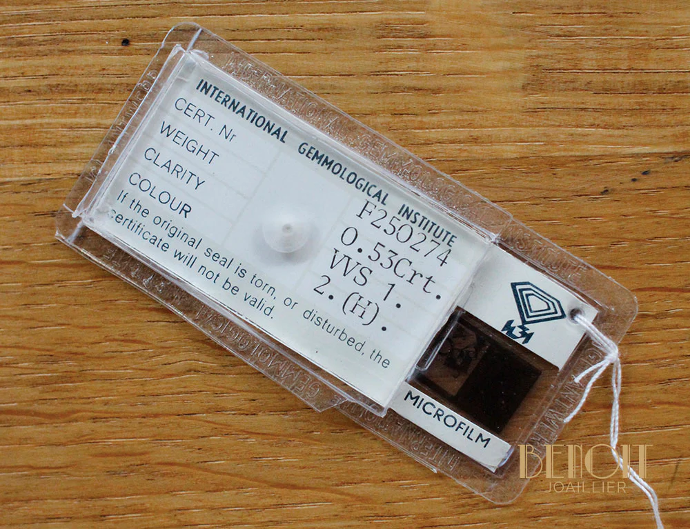 Création Benoit Joaillier "Petite Ronde" Diamant 0,53ct H-VVS1 - Image 5