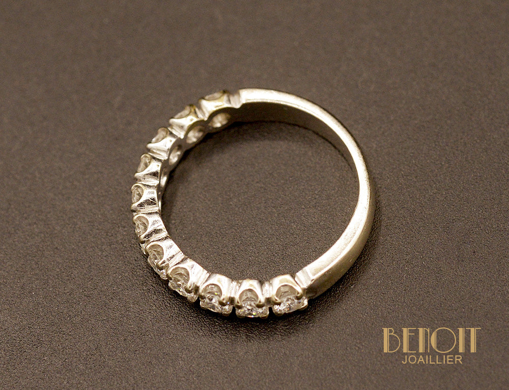 Demi-Alliance Diamants et Or Blanc - Image 4