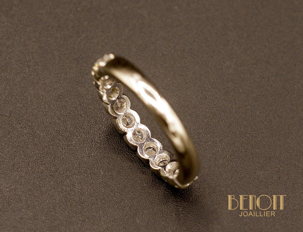 Demi-Alliance Diamants et Or Blanc - Image 5