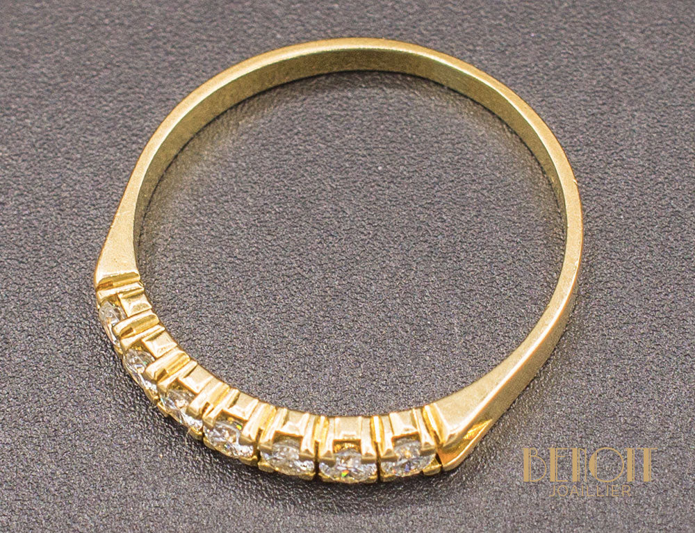 Demi-Alliance Or Jaune Diamants - Image 3