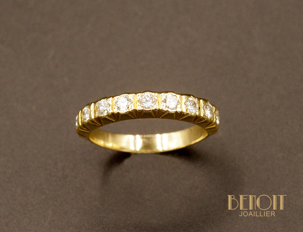 Demi-Alliance Diamants Or Jaune - Image 2