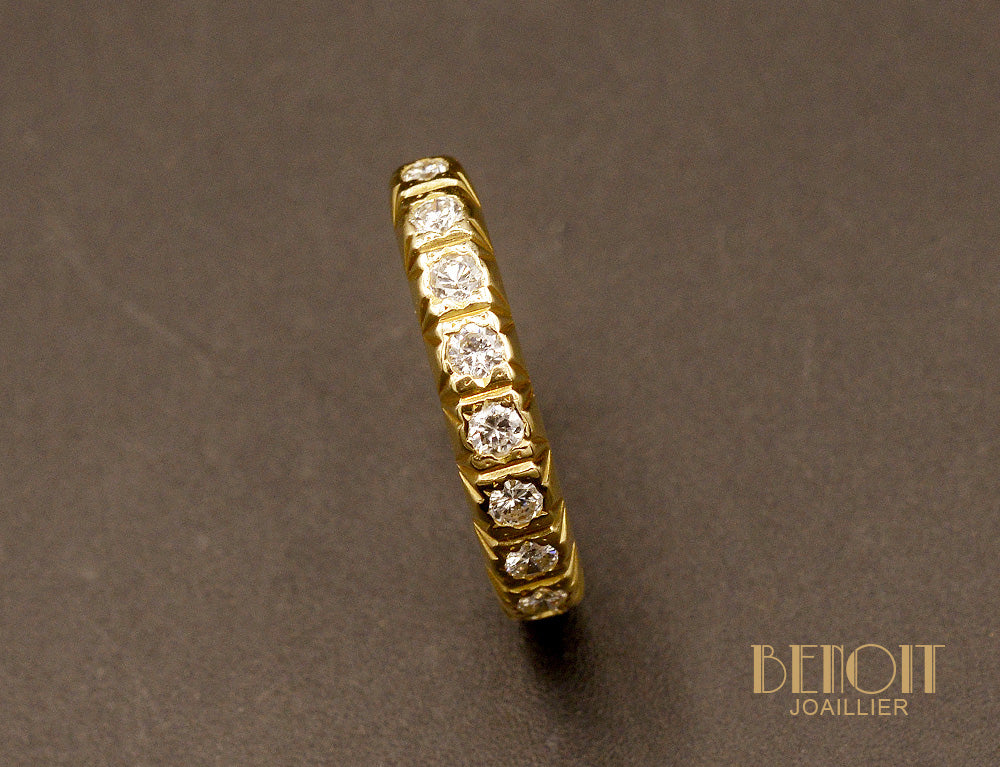 Demi-Alliance Diamants Or Jaune - Image 3