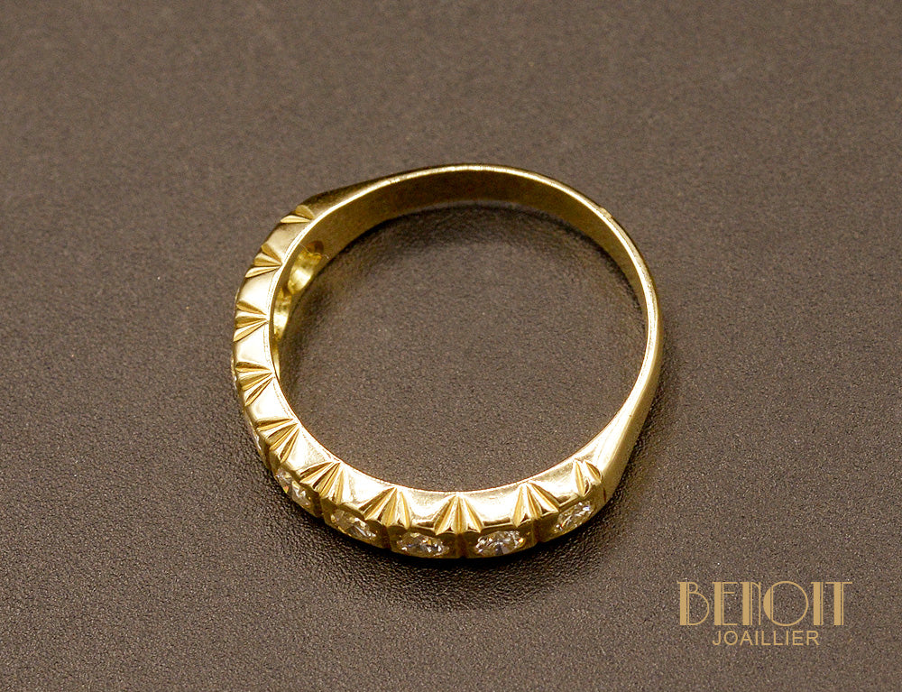Demi-Alliance Diamants Or Jaune - Image 4
