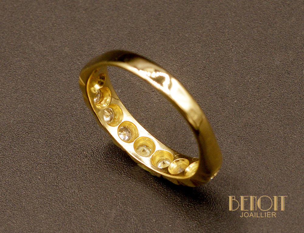 Demi-Alliance Diamants Or Jaune - Image 5