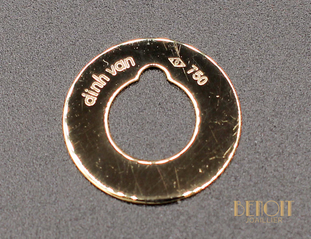 Element de Bracelet Dinh Van "Cible Grand Modèle" Or Jaune - Image 2