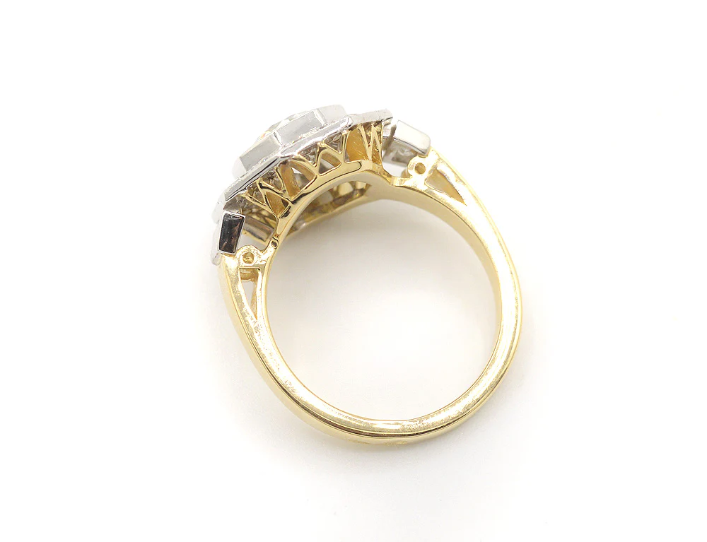 Bague Création Benoit Joaillier "Trapèzes Style Art Déco" Diamant H-Si2 1,01ct - Image 4