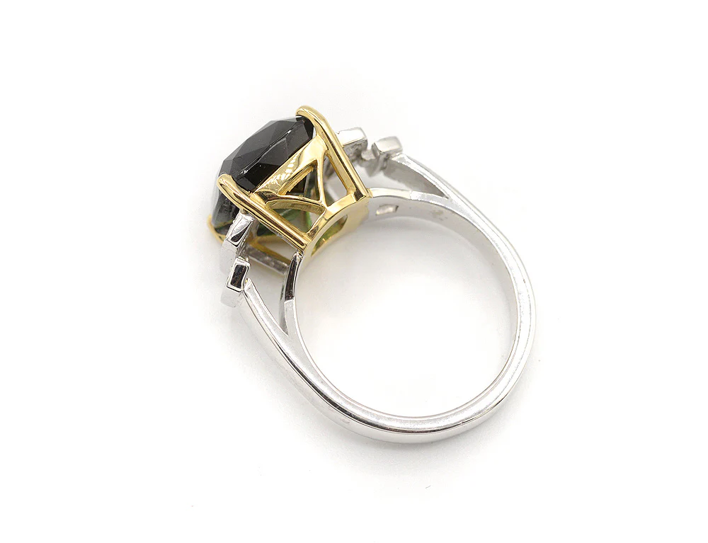 Bague Création Benoit Joaillier "Tourmaline Verte Art Déco" - Image 4