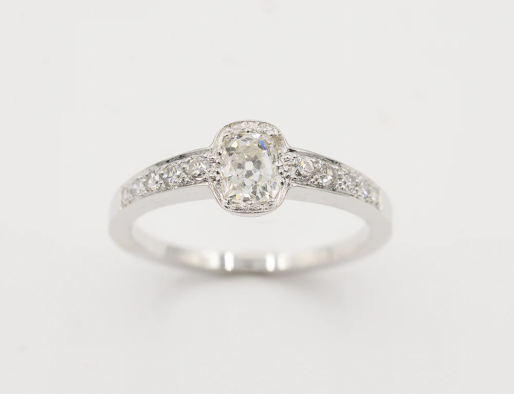 Solitaire Création Benoit Joaillier "jonc moderniste" Diamant 0,59ct F-VS2 - Image 2