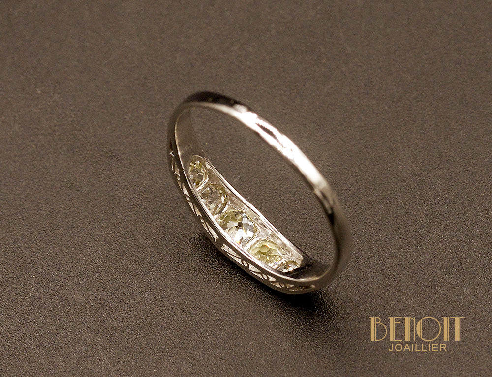 Bague Jarretiere Art Déco Diamants - Image 5