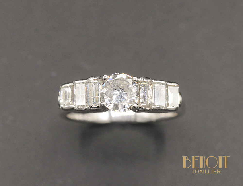 Jarretière Diamants Taille Ancienne et Baguettes - Image 2