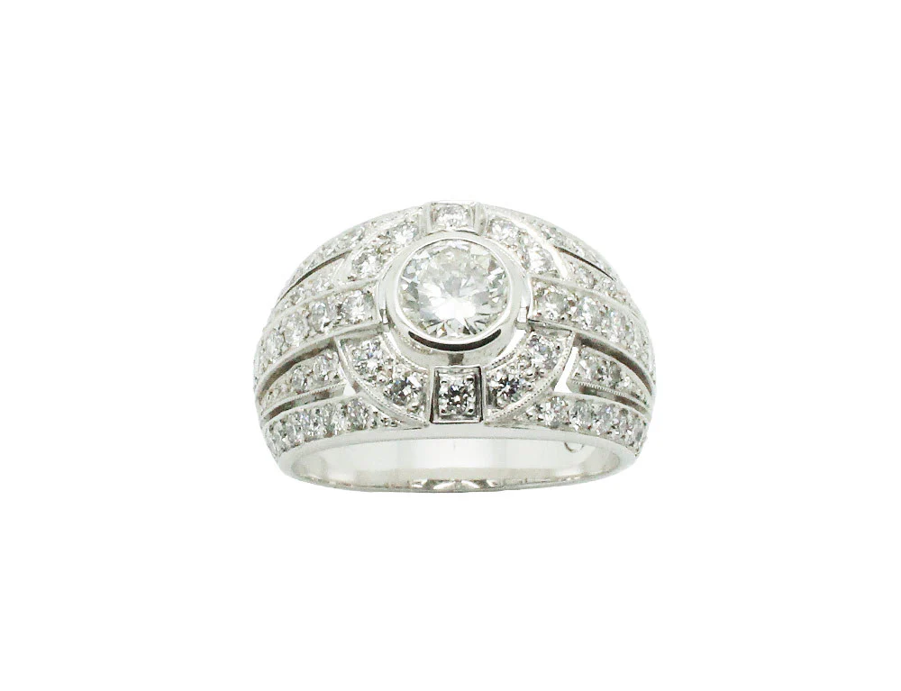 Bague Création Benoit Joaillier "Jonc Art Déco" - Image 2