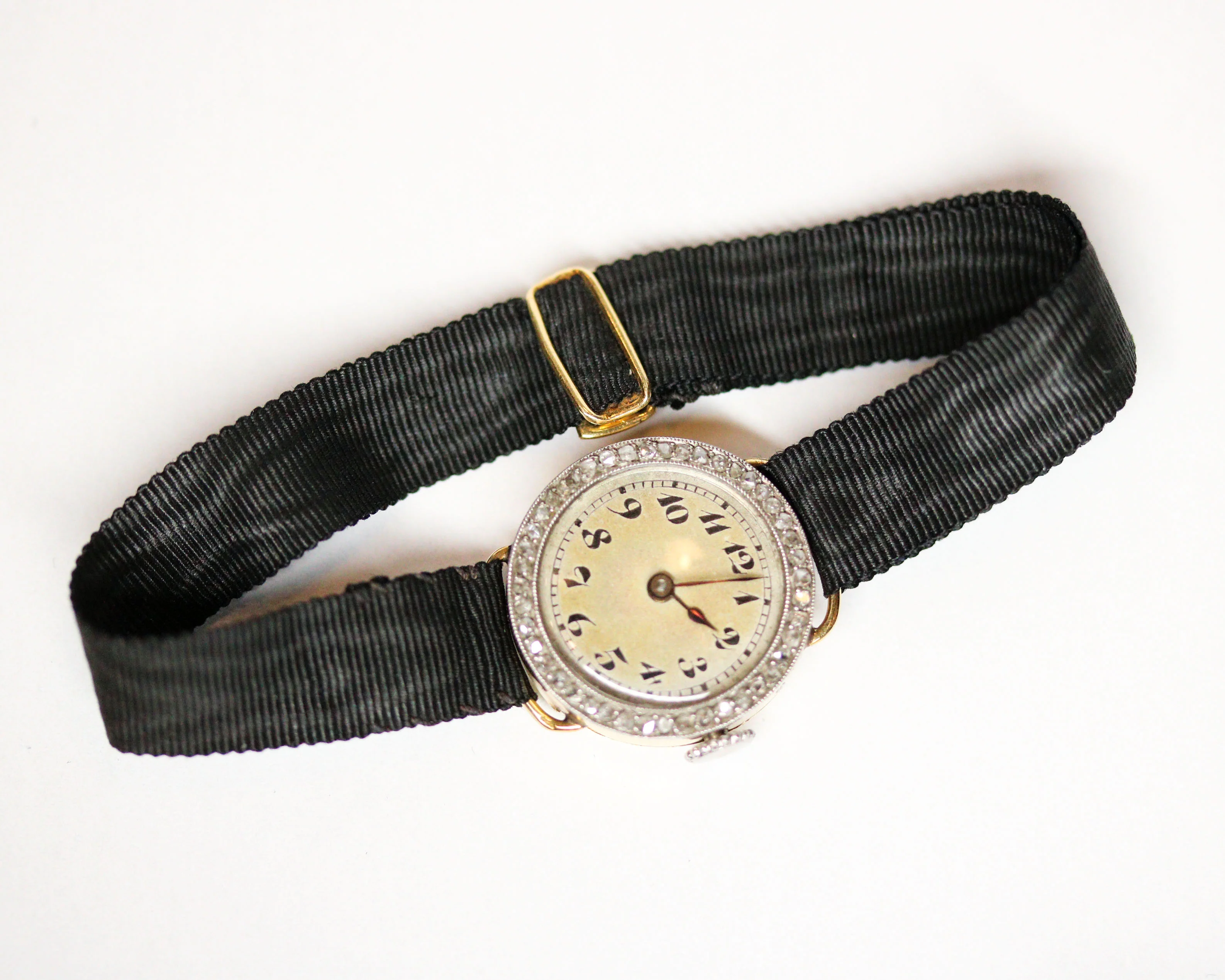 Montre Art Déco Ronde Diamants - Image 4