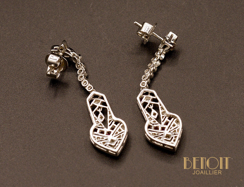 Paire de Boucles d'Oreilles Art Déco - Image 3