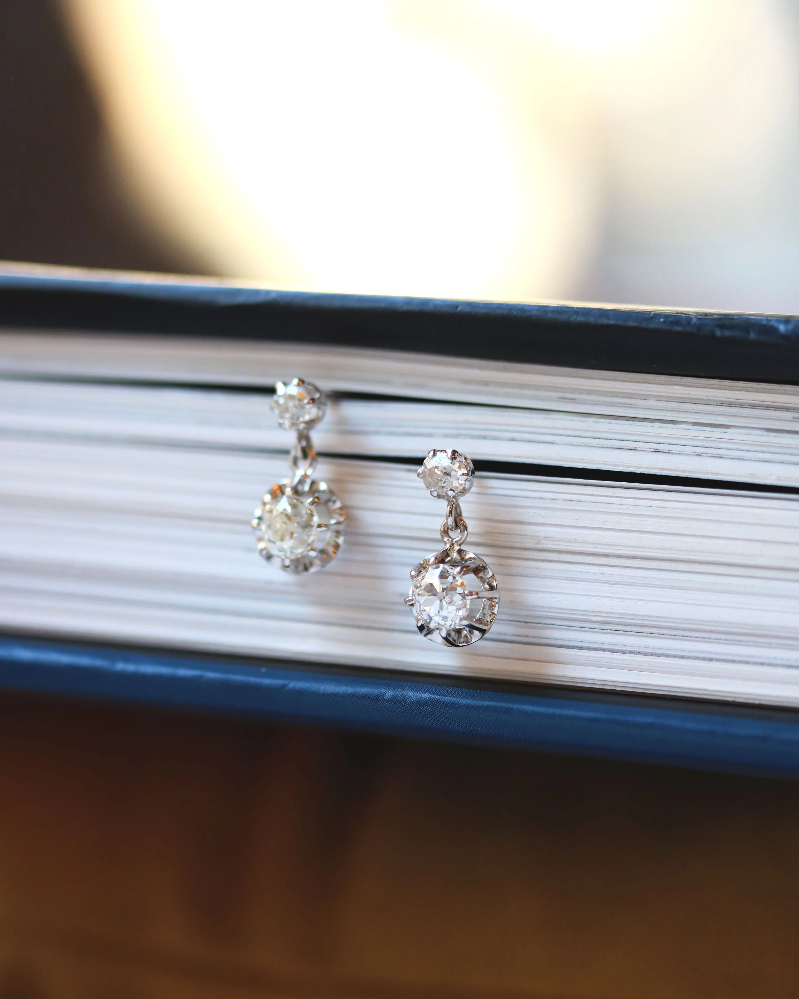 Paire de Boucles d'Oreilles Diamants