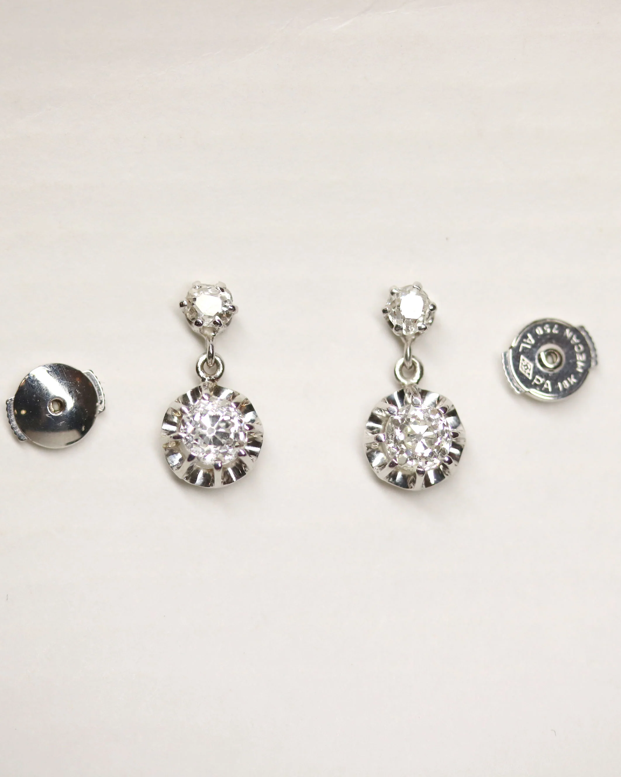 Paire de Boucles d'Oreilles Diamants - Image 4
