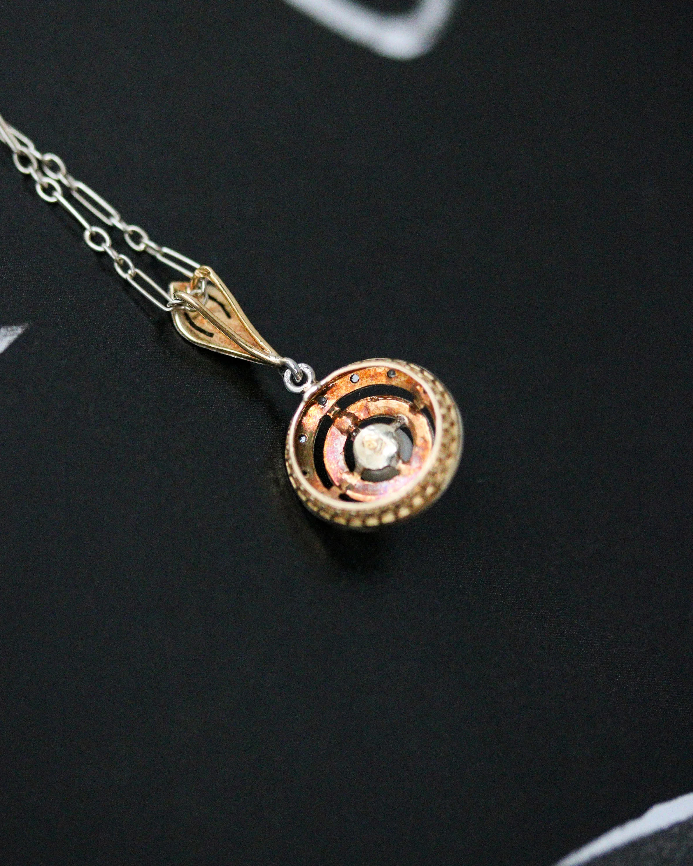 Pendentif Ancien Or, Perle et Diamants - Image 5