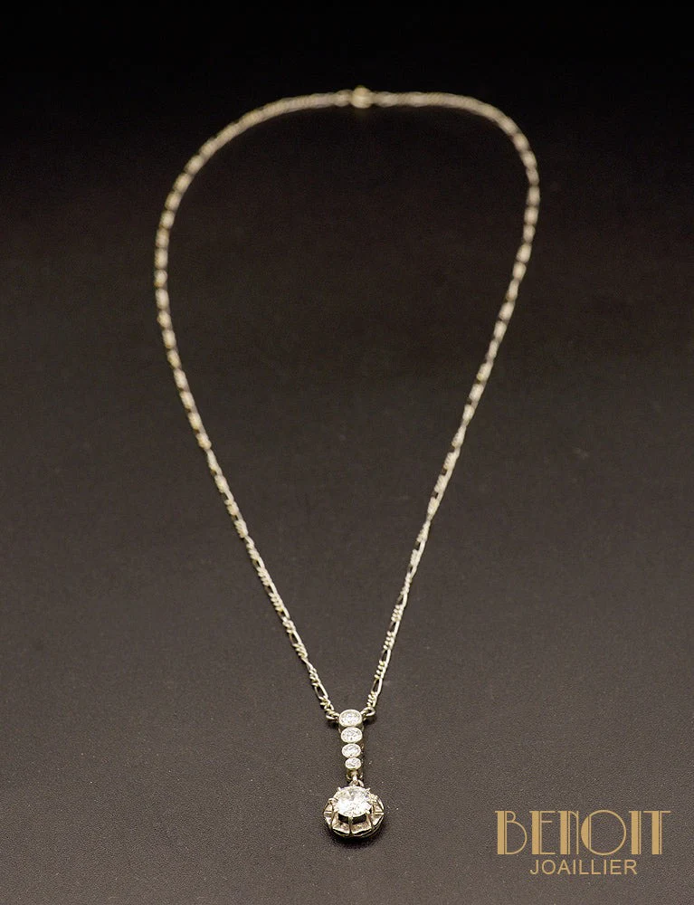 Pendentif Platine et Diamants 1920 - Image 4