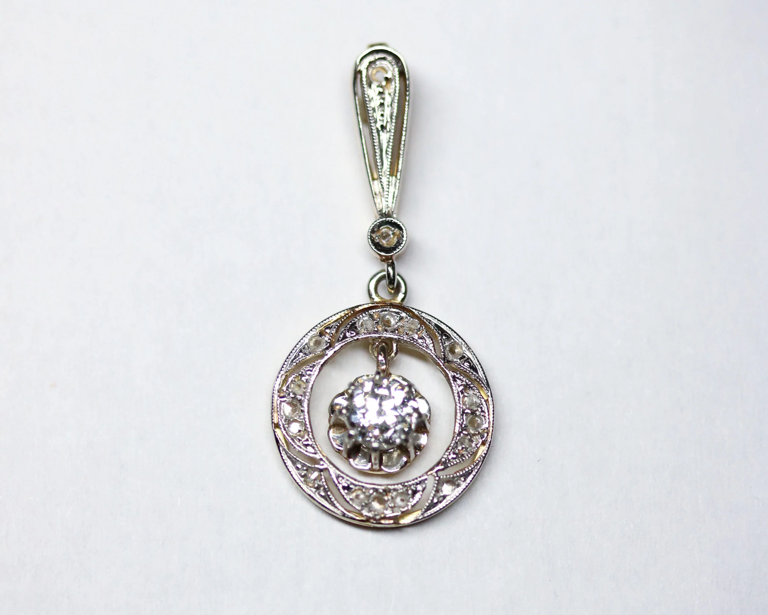 Pendentif Art Déco Or et Diamant - Image 5
