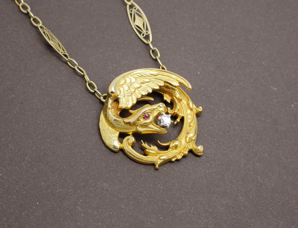 Pendentif Chimère XIXe Or Jaune - Image 2