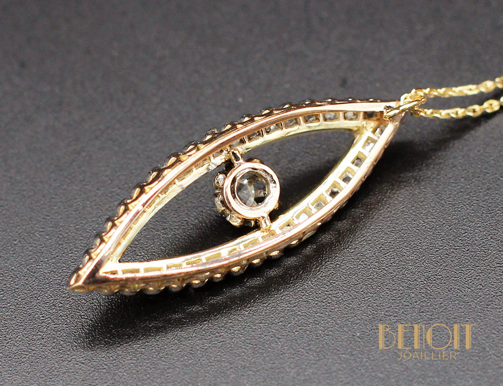 Pendentif "Les Recyclés" Navette de Diamants - Image 4
