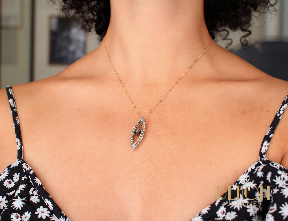 Pendentif "Les Recyclés" Navette de Diamants - Image 5
