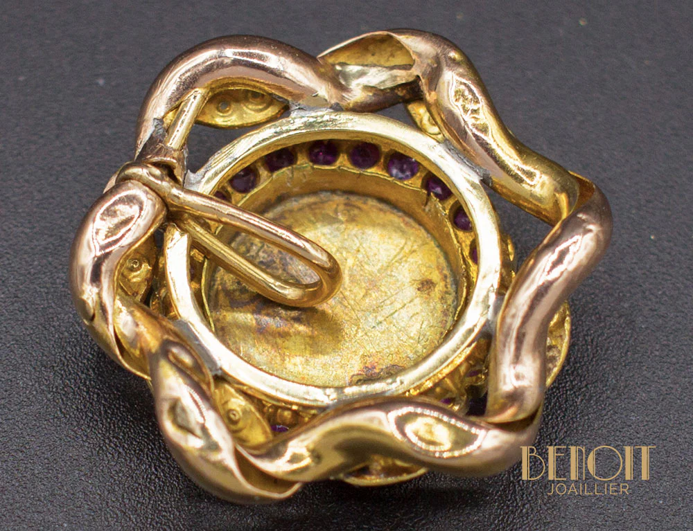 Pendentif Or Email et Verneuils XIXe - Image 3