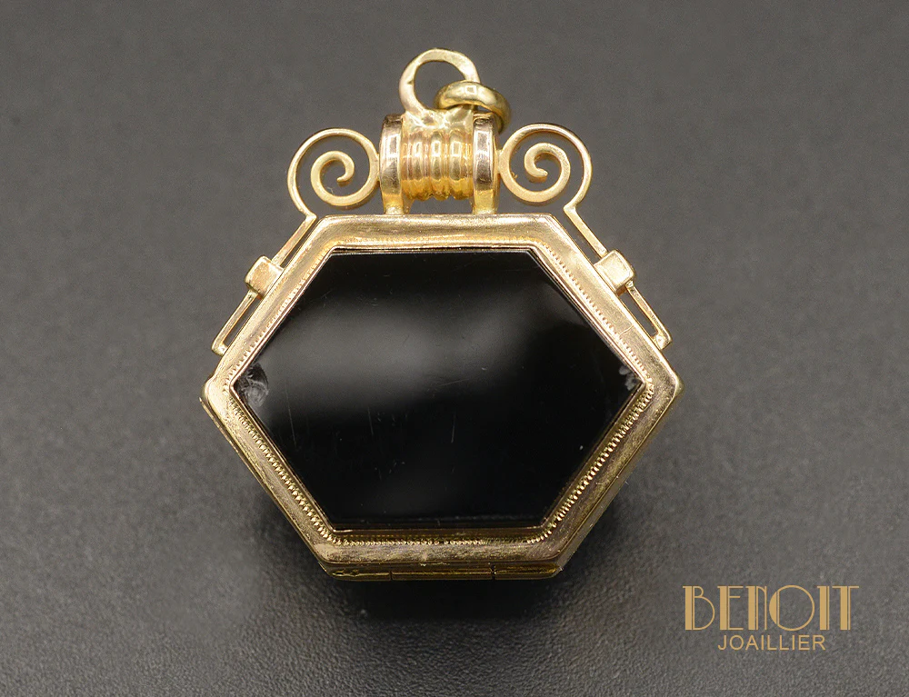 Pendentif Ouvrant Camée et Onyx - Image 3