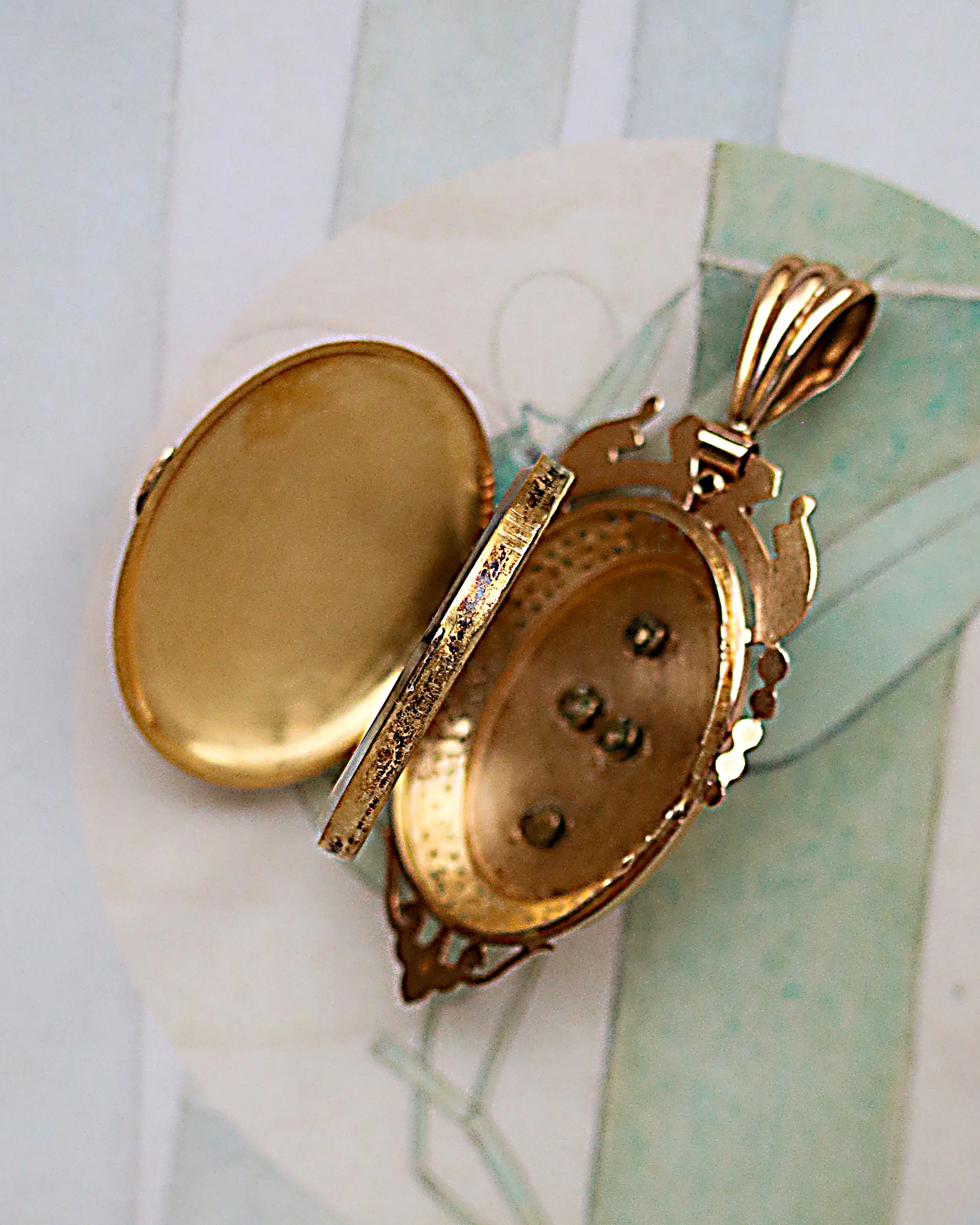 Pendentif Ouvrant Or Rose et Perles - Image 3