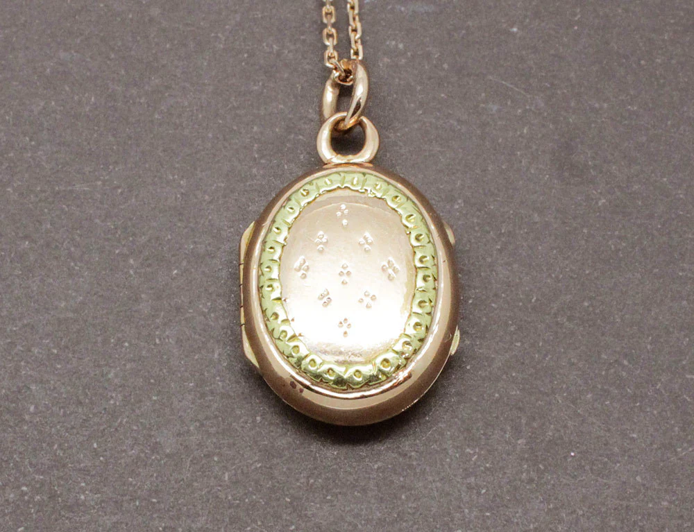 Pendentif Porte Photo Ancien Or