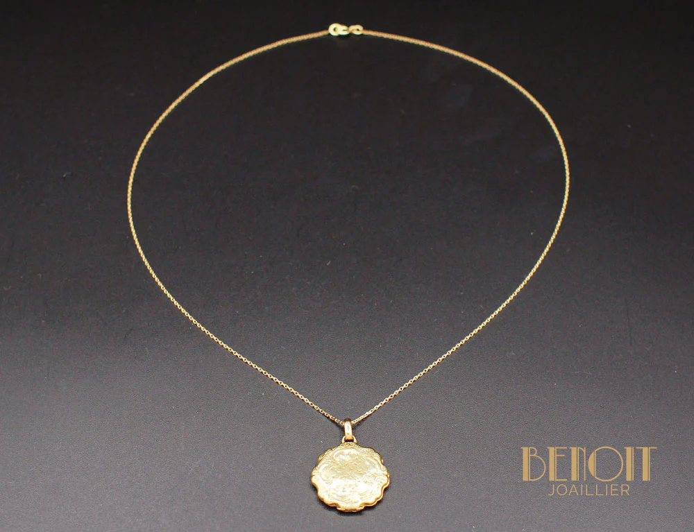 Pendentif Porte-Photo Or Jaune - Image 3