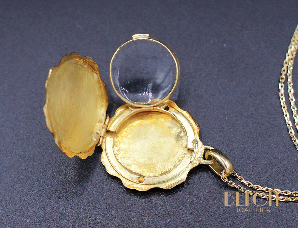 Pendentif Porte-Photo Or Jaune - Image 5