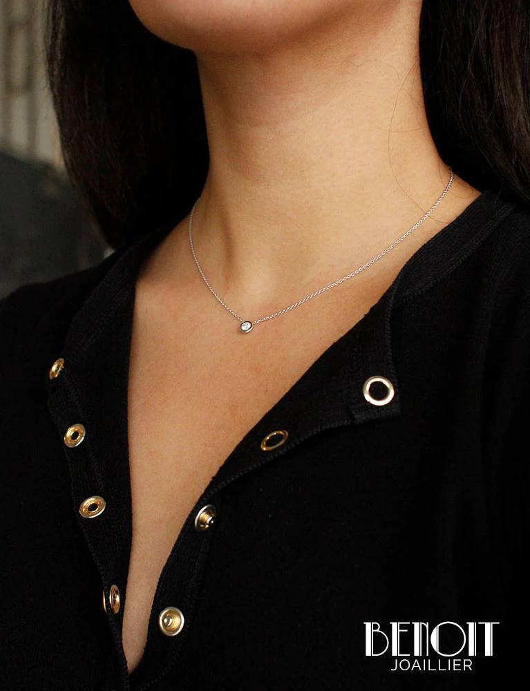 Pendentif Solitaire Diamant - Image 4