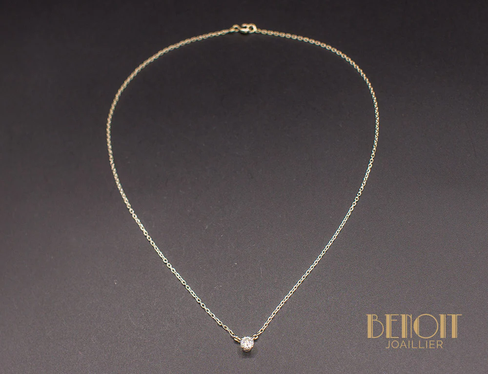 Pendentif Solitaire Diamant - Image 2