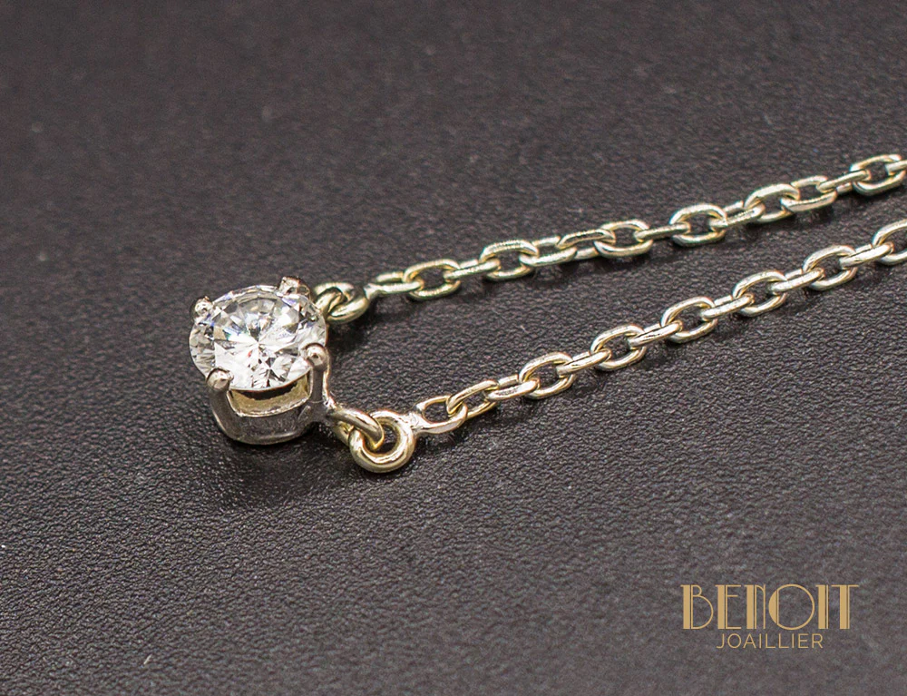 Pendentif Solitaire Diamant - Image 3