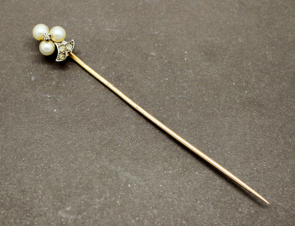 Pique à Cravate Trèfle Perles - Image 2