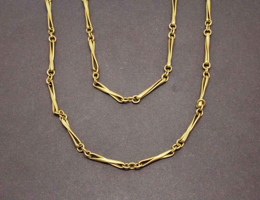 Sautoir Maille Epi Or Jaune