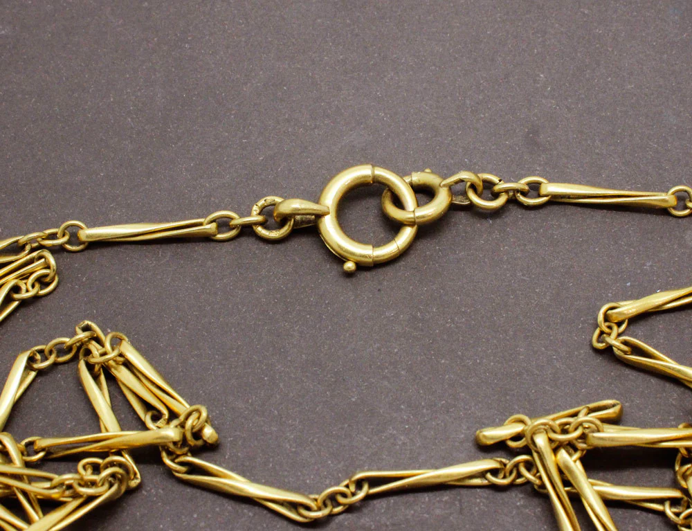 Sautoir Maille Epi Or Jaune - Image 3