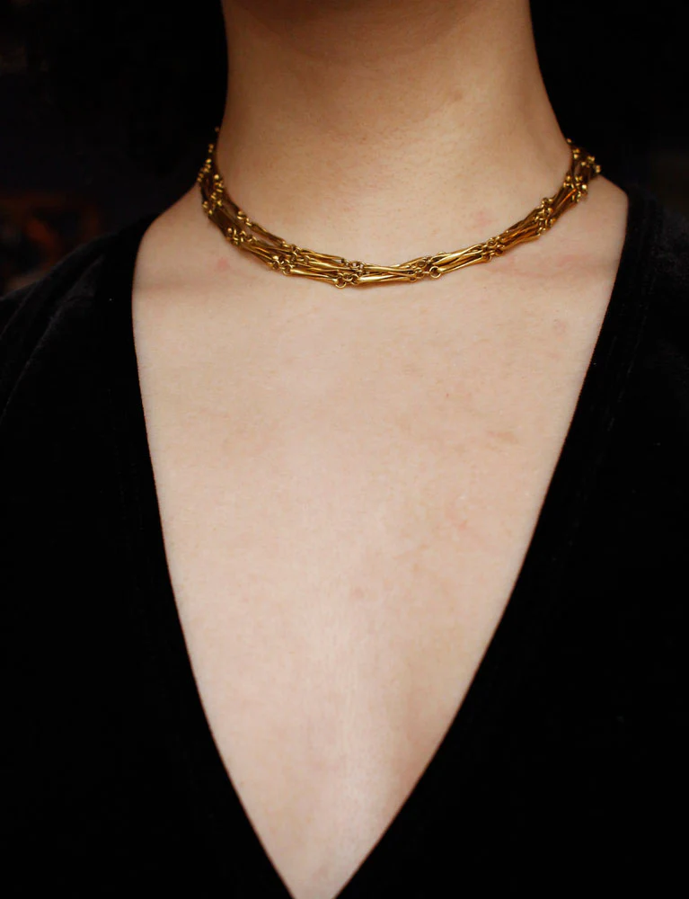Sautoir Maille Epi Or Jaune - Image 7