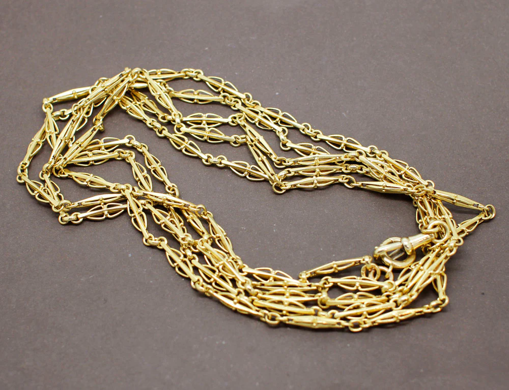Sautoir Or Jaune XIXe - Image 4
